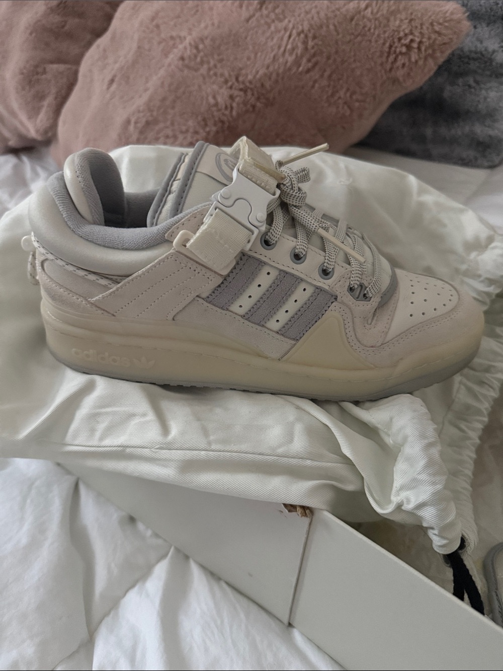 Bad bunny adidas Women’s Light Beige and Gray Low-Top Sneaker